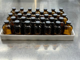 50ml Sterile Depyrogenated Amber Vials 33pcs/Tray Stoppers Only ISO5 Cleanroom Vacuum Pack