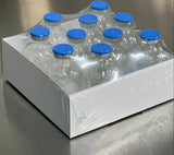 50ml Sterile Clear Vials 10pk Blue Flip Caps